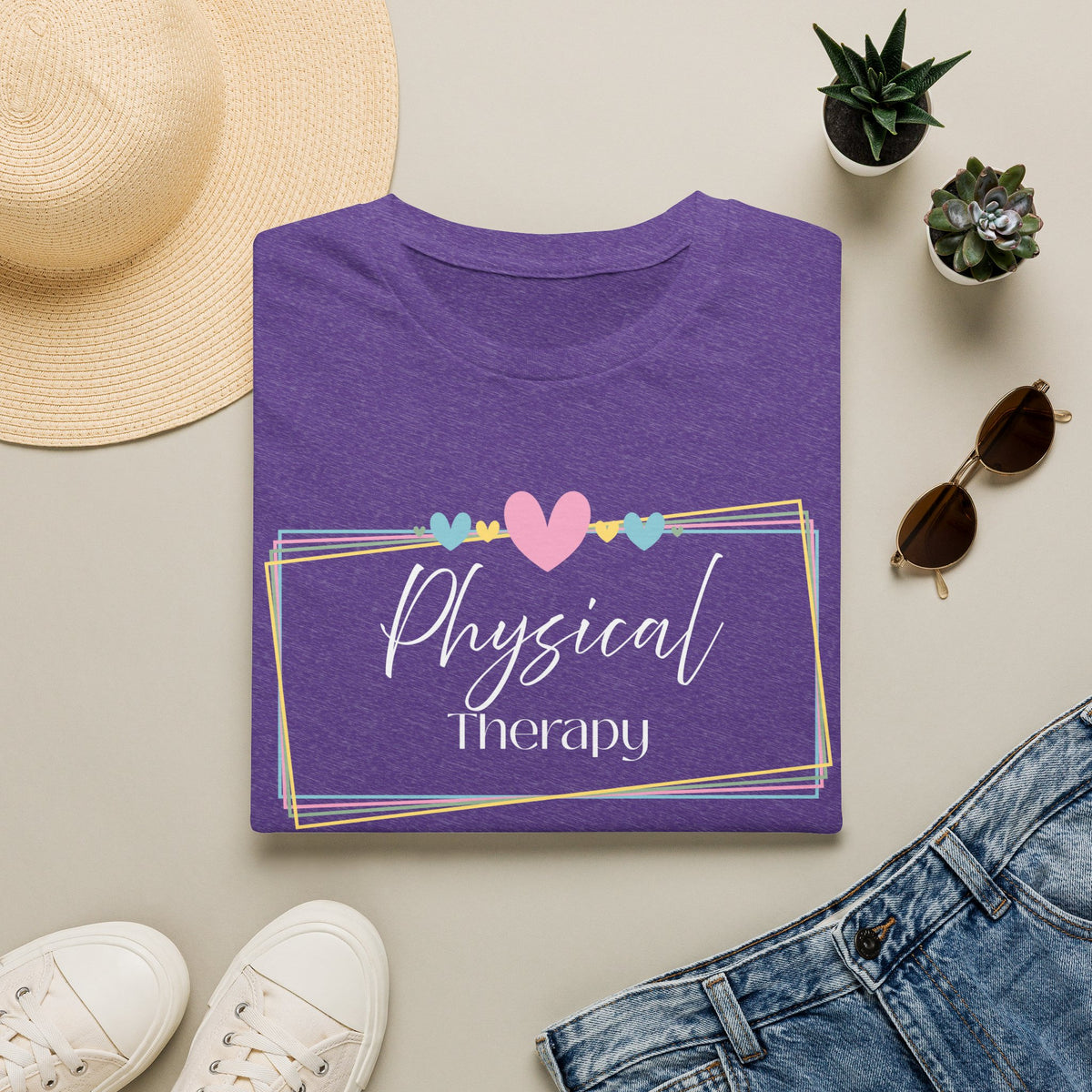 Physical Therapy Heart Frame T-Shirt