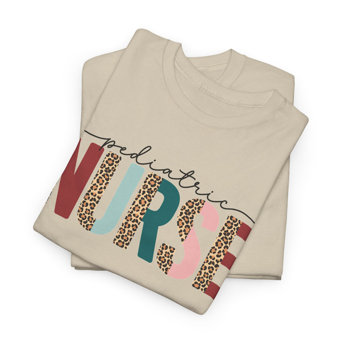 RN Pediatric Tee — Colorful Leopard