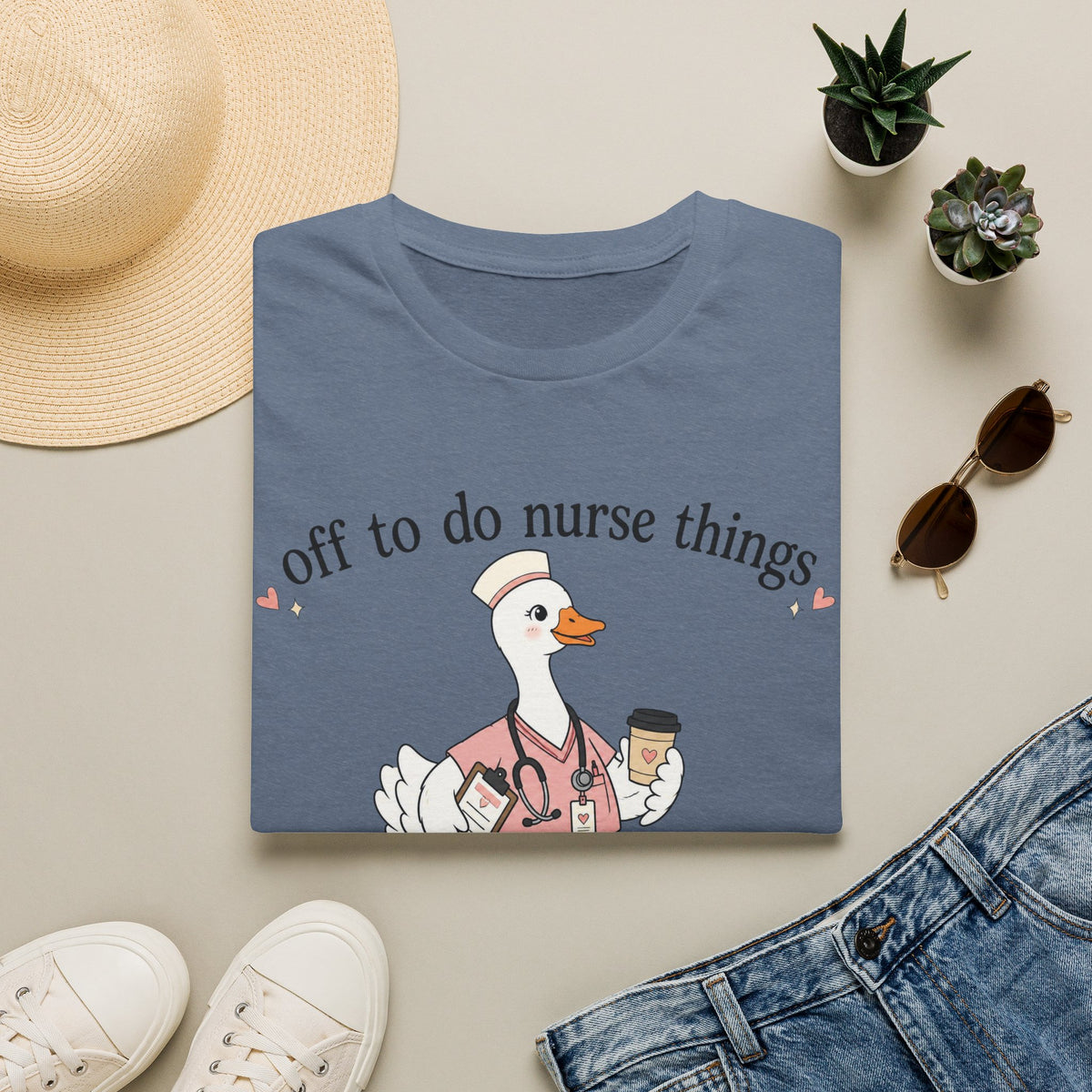 Nurse Goose T‑Shirt – "Off to Do Nurse Things" Cute Medical Crew Tee