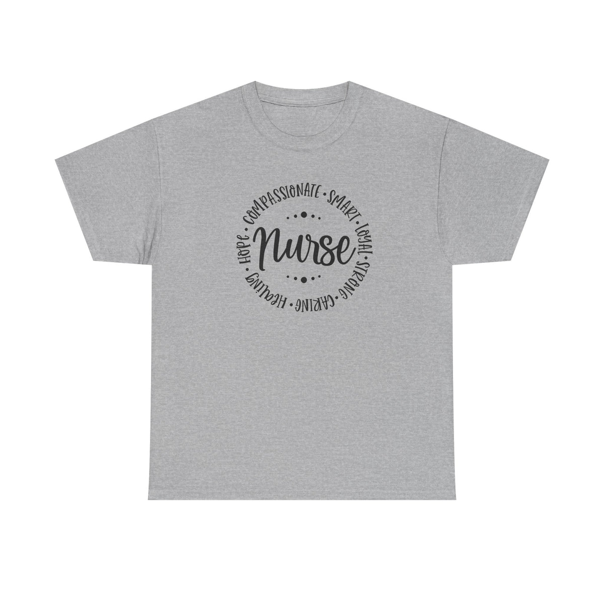 Nurse Circle Words T‑Shirt — Compassionate, Smart, Caring Nurse Tee