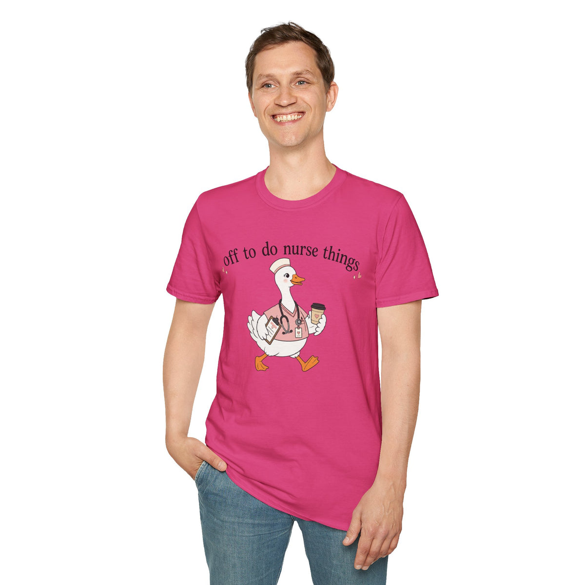 Nurse Goose T‑Shirt – "Off to Do Nurse Things" Cute Medical Crew Tee