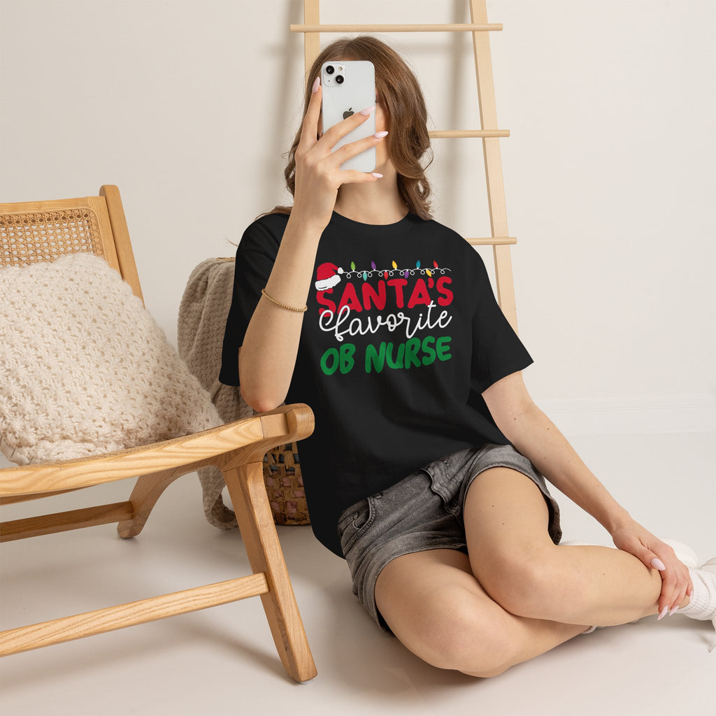 Santa’s Favorite OB Nurse Christmas Tee